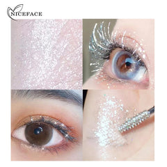 NICEFACE Diamond Glitter Mascara Fast Dry Eyelashes Curls Extension Make-Up Waterproof Long-lasting Lengthens Eye Lash Mascara