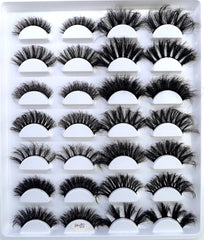 5-14Pairs Fluffy Lashes 10-25mm 3D Mink Lashes Long Thick Natural False Eyelashes Wholesale Lashes Vendors Makeup Mink Eyelashes