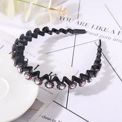 Fashion Pearl Non-Slip Rhinestone Hairbands Elastic Flower Women Hair Hoop Bands Headband Bezel Girls Hair Accessories Headdress