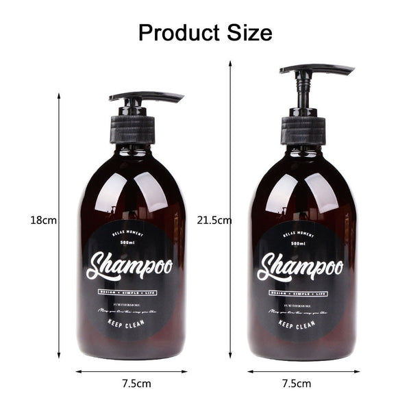 3 in 1 Set Bathroom Soap Dispenser 500ml Shampoo Body Wash Hair Conditioner Bottle Plastic Storage Bottle Press Pump Sub Bottle