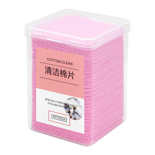 Eyelash Glue Remover Wipe 200PCS Cotton Wipes UV Gel Nail Tips Polish Remover Cleaner Lint-Free Paper Pad eyelash make up Tools