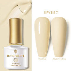 BORN PRETTY 7ML Jelly Nude Gel Polish Translucent Pink Milky White Nail Gel Manicure UV LED Semi Permanent Soak Off Nail Polish