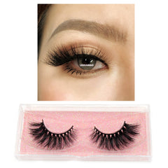 LEHUAMAO Makeup Mink eyelashes Soft fake lashes makeup kit Mink Lashes extension mink eyelashes Handmade Reusable Eyelashes