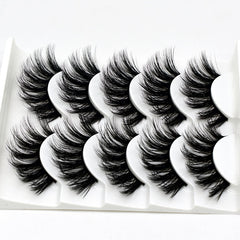 5 pairs of 3D false eyelashes handmade soft mink eyelashes natural thick long eyelashes makeup extension eyelash tool