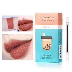 20pcs Cigarette Cotton Swab Lipstick Tattoo Lipstick Non-Stick Long-Lasting Waterproof and Kiss-proof Lip Durable Lip Stain Set