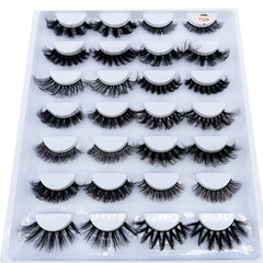 5-14Pairs Fluffy Lashes 10-25mm 3D Mink Lashes Long Thick Natural False Eyelashes Wholesale Lashes Vendors Makeup Mink Eyelashes