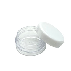 100pcs 2g/3g/5g/10g/15g/20g Empty Plastic Cosmetic Makeup Jar Pots Transparent Sample Bottles Eyeshadow Cream Lip Balm Container