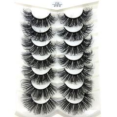 4/7 Pairs 25 mm 3d Mink Lashes Bulk Faux with Custom Box Wispy Natural Mink Lashes Pack Short Wholesales Natural False Eyelashes