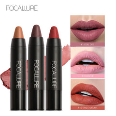 FOCALLURE 19 Colors Matte Lipstick High Gloss Crayons Long Lasting Waterproof Lip Makeup Cosmetics