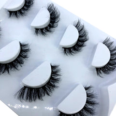 4/7 Pairs 25 mm 3d Mink Lashes Bulk Faux with Custom Box Wispy Natural Mink Lashes Pack Short Wholesales Natural False Eyelashes