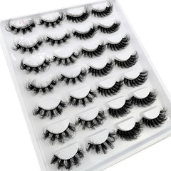 5-14Pairs Fluffy Lashes 10-25mm 3D Mink Lashes Long Thick Natural False Eyelashes Wholesale Lashes Vendors Makeup Mink Eyelashes