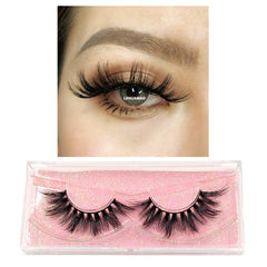 LEHUAMAO Makeup Mink eyelashes Soft fake lashes makeup kit Mink Lashes extension mink eyelashes Handmade Reusable Eyelashes