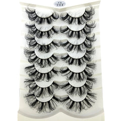 4/7 Pairs 25 mm 3d Mink Lashes Bulk Faux with Custom Box Wispy Natural Mink Lashes Pack Short Wholesales Natural False Eyelashes