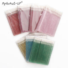 50 pcs Crystal Mascara Wands Applicator Diamond Disposable  Lip brushes Cosmetic Eyelash Brush women Make Up brushes Tools