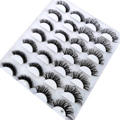 5-14Pairs Fluffy Lashes 10-25mm 3D Mink Lashes Long Thick Natural False Eyelashes Wholesale Lashes Vendors Makeup Mink Eyelashes