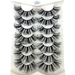 4/7 Pairs 25 mm 3d Mink Lashes Bulk Faux with Custom Box Wispy Natural Mink Lashes Pack Short Wholesales Natural False Eyelashes