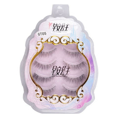 Natural False Eyelashes 4pairs 3D Faux Mink Eyelash Wispy Fluffy Soft Extension Hand Made Short Light Fake Lashes Makeup Tools