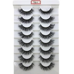 4/7 Pairs 25 mm 3d Mink Lashes Bulk Faux with Custom Box Wispy Natural Mink Lashes Pack Short Wholesales Natural False Eyelashes