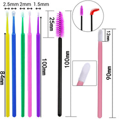 50/100/300/500pcs Eyebrow Eyelash Brushes Eyelash Spoolies Mascara Wands Disposable Applicator for Eyelash Extension Makeup Tool