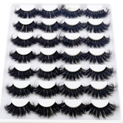 5-14Pairs Fluffy Lashes 10-25mm 3D Mink Lashes Long Thick Natural False Eyelashes Wholesale Lashes Vendors Makeup Mink Eyelashes