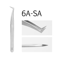 6A-SA Eyelash Extension Tweezers Volume Lashes Stainless Steel Accurate Tweezer Non-magnetic Eyelashes Tools Makeup