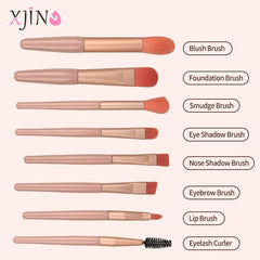 XJING Professional Makeup Brushes Set Cosmetic Powder Eye Shadow Foundation Blush Blending Concealer Beauty Make Up Tool Brushes