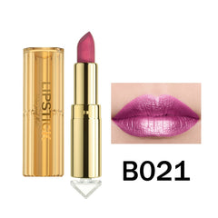 12 Colors Korea Matte Glitter Lipstick Pink Nude Matte Gliter Waterproof Kissproof Glitter Flip Lipstick Orange Dropshipping