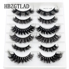 5-14Pairs Fluffy Lashes 10-25mm 3D Mink Lashes Long Thick Natural False Eyelashes Wholesale Lashes Vendors Makeup Mink Eyelashes