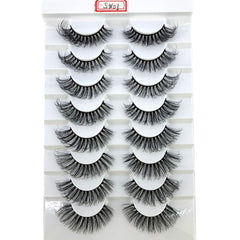 4/7 Pairs 25 mm 3d Mink Lashes Bulk Faux with Custom Box Wispy Natural Mink Lashes Pack Short Wholesales Natural False Eyelashes