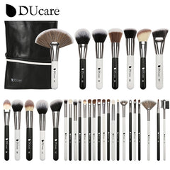 DUcare Black Makeup Brushes 8-32Pcs Brush for Makeup Foundation Eyeshadow Synthetic Goat Pony Hair Professional makeup brush Set