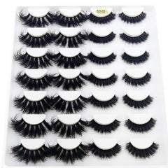 5-14Pairs Fluffy Lashes 10-25mm 3D Mink Lashes Long Thick Natural False Eyelashes Wholesale Lashes Vendors Makeup Mink Eyelashes