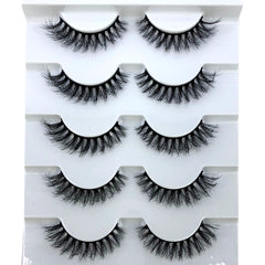 4/7 Pairs 25 mm 3d Mink Lashes Bulk Faux with Custom Box Wispy Natural Mink Lashes Pack Short Wholesales Natural False Eyelashes