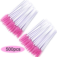 50/100/300/500pcs Eyebrow Eyelash Brushes Eyelash Spoolies Mascara Wands Disposable Applicator for Eyelash Extension Makeup Tool