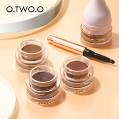 O.TWO.O Eyebrow Pomade Brow Mascara Natural Waterproof Long Lasting Creamy Texture 4 Colors Tinted Sculpted Brow Gel with Brush