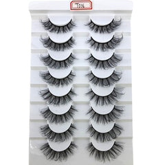 4/7 Pairs 25 mm 3d Mink Lashes Bulk Faux with Custom Box Wispy Natural Mink Lashes Pack Short Wholesales Natural False Eyelashes