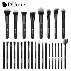 DUcare Black Makeup Brushes 8-32Pcs Brush for Makeup Foundation Eyeshadow Synthetic Goat Pony Hair Professional makeup brush Set