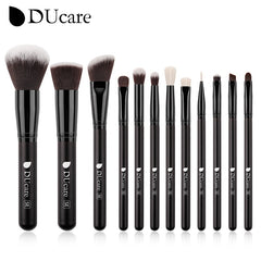 DUcare Black Makeup Brushes 8-32Pcs Brush for Makeup Foundation Eyeshadow Synthetic Goat Pony Hair Professional makeup brush Set