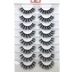 4/7 Pairs 25 mm 3d Mink Lashes Bulk Faux with Custom Box Wispy Natural Mink Lashes Pack Short Wholesales Natural False Eyelashes