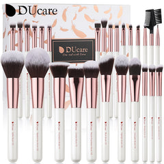 DUcare Black Makeup Brushes 8-32Pcs Brush for Makeup Foundation Eyeshadow Synthetic Goat Pony Hair Professional makeup brush Set