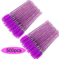 50/100/300/500pcs Eyebrow Eyelash Brushes Eyelash Spoolies Mascara Wands Disposable Applicator for Eyelash Extension Makeup Tool