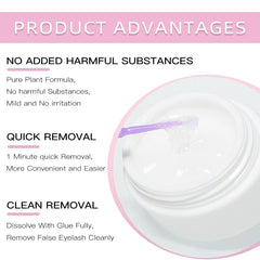 Yelix Lash Glue Remover Professional False Eyelash Glue Remover Non-irritating Adhesive Gel Remover Make Up Remover Cream