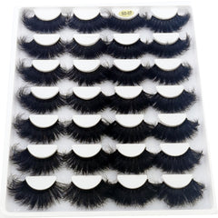 5-14Pairs Fluffy Lashes 10-25mm 3D Mink Lashes Long Thick Natural False Eyelashes Wholesale Lashes Vendors Makeup Mink Eyelashes