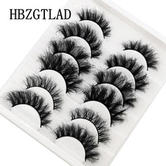 5-14Pairs Fluffy Lashes 10-25mm 3D Mink Lashes Long Thick Natural False Eyelashes Wholesale Lashes Vendors Makeup Mink Eyelashes