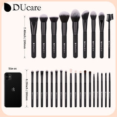 DUcare Black Makeup Brushes 8-32Pcs Brush for Makeup Foundation Eyeshadow Synthetic Goat Pony Hair Professional makeup brush Set