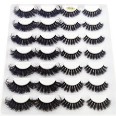 5-14Pairs Fluffy Lashes 10-25mm 3D Mink Lashes Long Thick Natural False Eyelashes Wholesale Lashes Vendors Makeup Mink Eyelashes