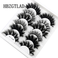 5-14Pairs Fluffy Lashes 10-25mm 3D Mink Lashes Long Thick Natural False Eyelashes Wholesale Lashes Vendors Makeup Mink Eyelashes