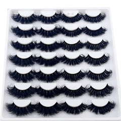 5-14Pairs Fluffy Lashes 10-25mm 3D Mink Lashes Long Thick Natural False Eyelashes Wholesale Lashes Vendors Makeup Mink Eyelashes