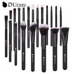 DUcare Black Makeup Brushes 8-32Pcs Brush for Makeup Foundation Eyeshadow Synthetic Goat Pony Hair Professional makeup brush Set