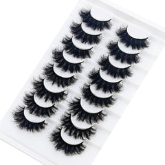 5-14Pairs Fluffy Lashes 10-25mm 3D Mink Lashes Long Thick Natural False Eyelashes Wholesale Lashes Vendors Makeup Mink Eyelashes