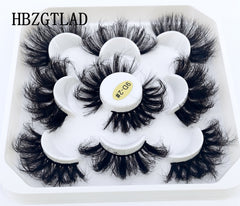 5-14Pairs Fluffy Lashes 10-25mm 3D Mink Lashes Long Thick Natural False Eyelashes Wholesale Lashes Vendors Makeup Mink Eyelashes